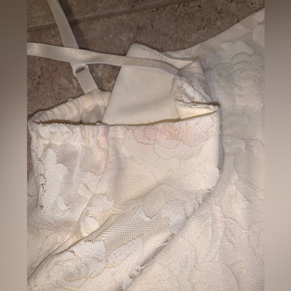 🤍Forever 21 Romantic Lace Floral Mini Dress - Cream/Off White - Size Medium - Picture 12 of 12